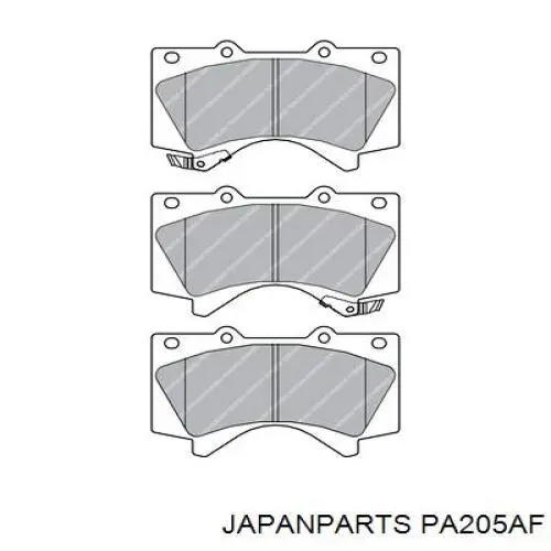 Передние тормозные колодки PA205AF Japan Parts