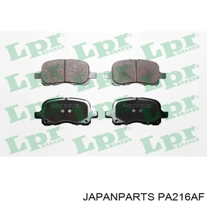 PA-216AF Japan Parts передние тормозные колодки