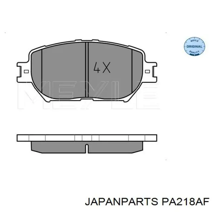 Передние тормозные колодки PA218AF Japan Parts