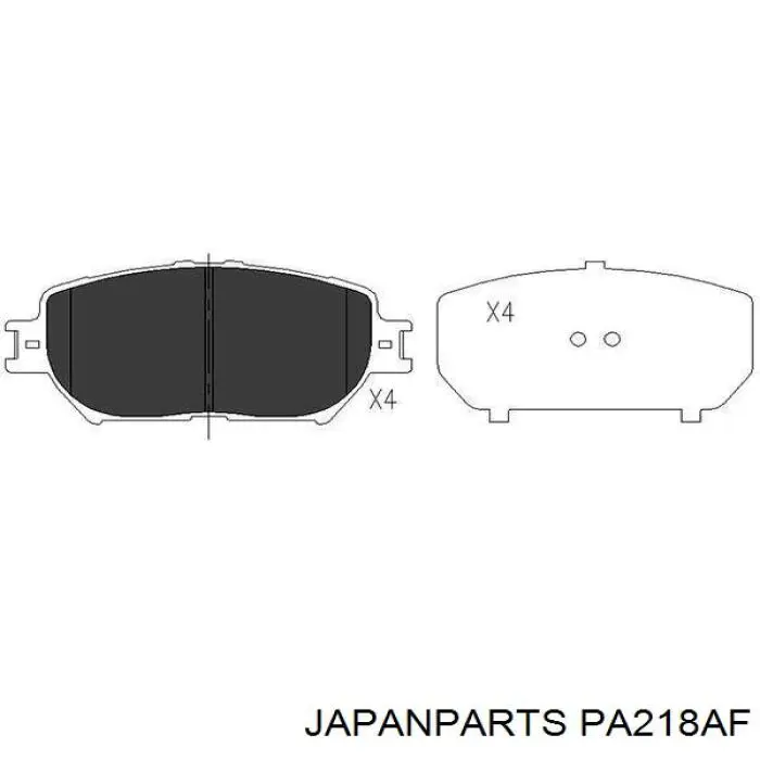 Колодки Japan Parts PA218AF цена, от 16.11 USD
