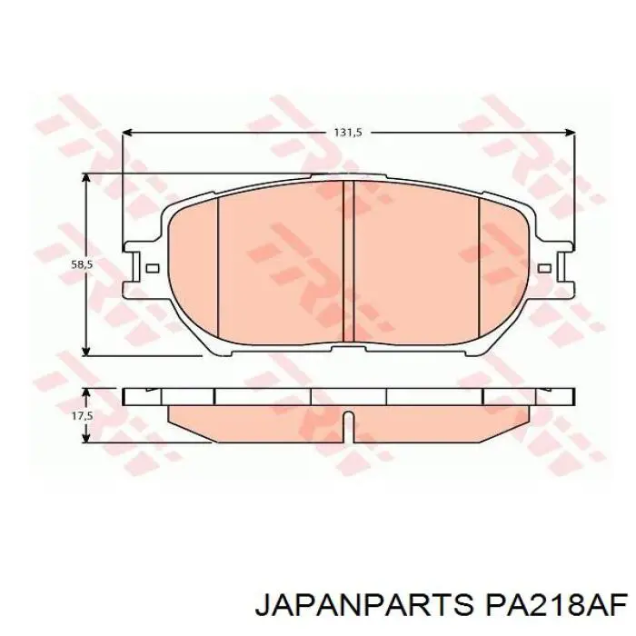 Купить PA218AF Japan Parts Колодки тормозные