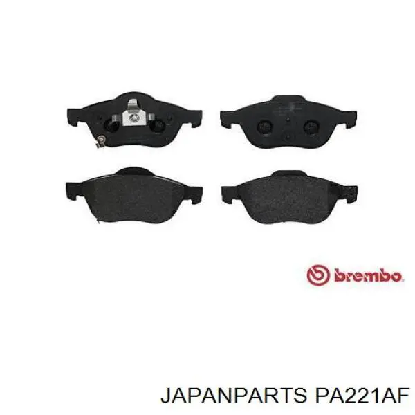 Колодки тормозные передние дисковые JAPANPARTS PA221AF