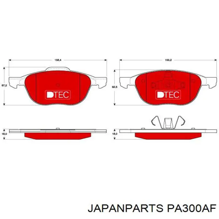 Купить PA300AF Japan Parts Колодки тормозные