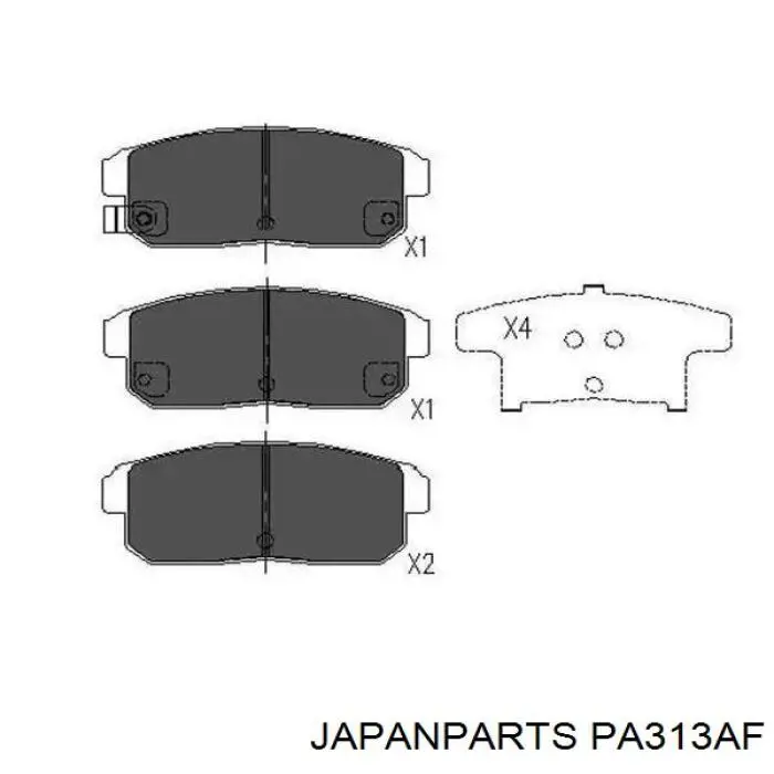 Купить PA313AF Japan Parts Колодки тормозные