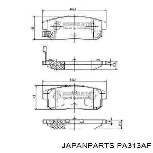 Передние тормозные колодки PA313AF Japan Parts