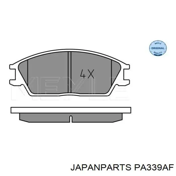 Передние тормозные колодки PA339AF Japan Parts