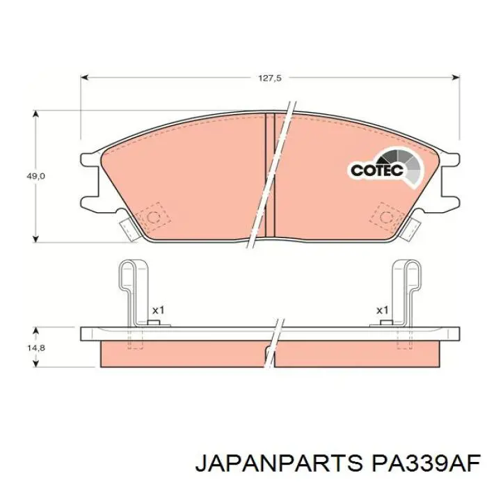 Купить PA339AF Japan Parts Колодки тормозные