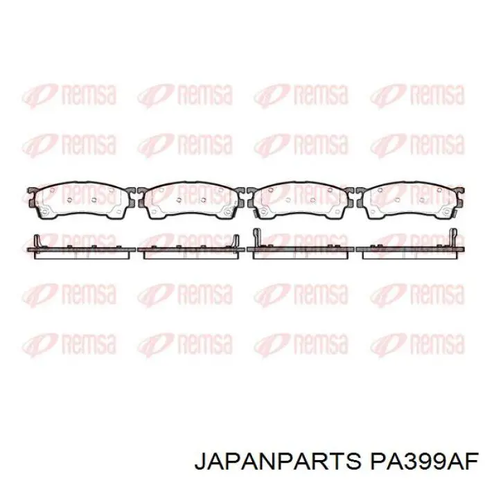 Pastillas de freno delanteras PA399AF Japan Parts