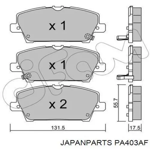 Купить PA403AF Japan Parts Колодки тормозные