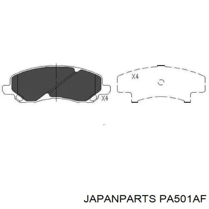 Передние тормозные колодки PA501AF Japan Parts