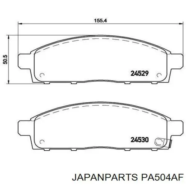 Колодки Japan Parts PA504AF цена, от 18.83 USD