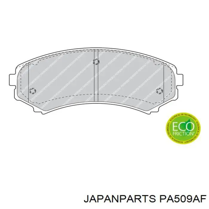 Колодки Japan Parts PA509AF цена, от 19.66 USD
