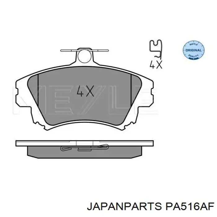 Передние тормозные колодки PA516AF Japan Parts