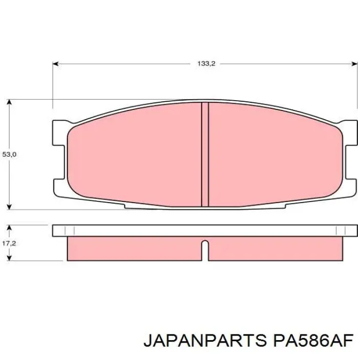 Передние тормозные колодки PA586AF Japan Parts