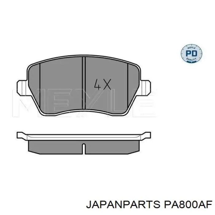 Передние тормозные колодки PA800AF Japan Parts