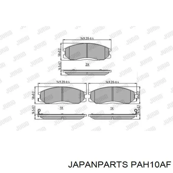 Передние тормозные колодки PAH10AF Japan Parts