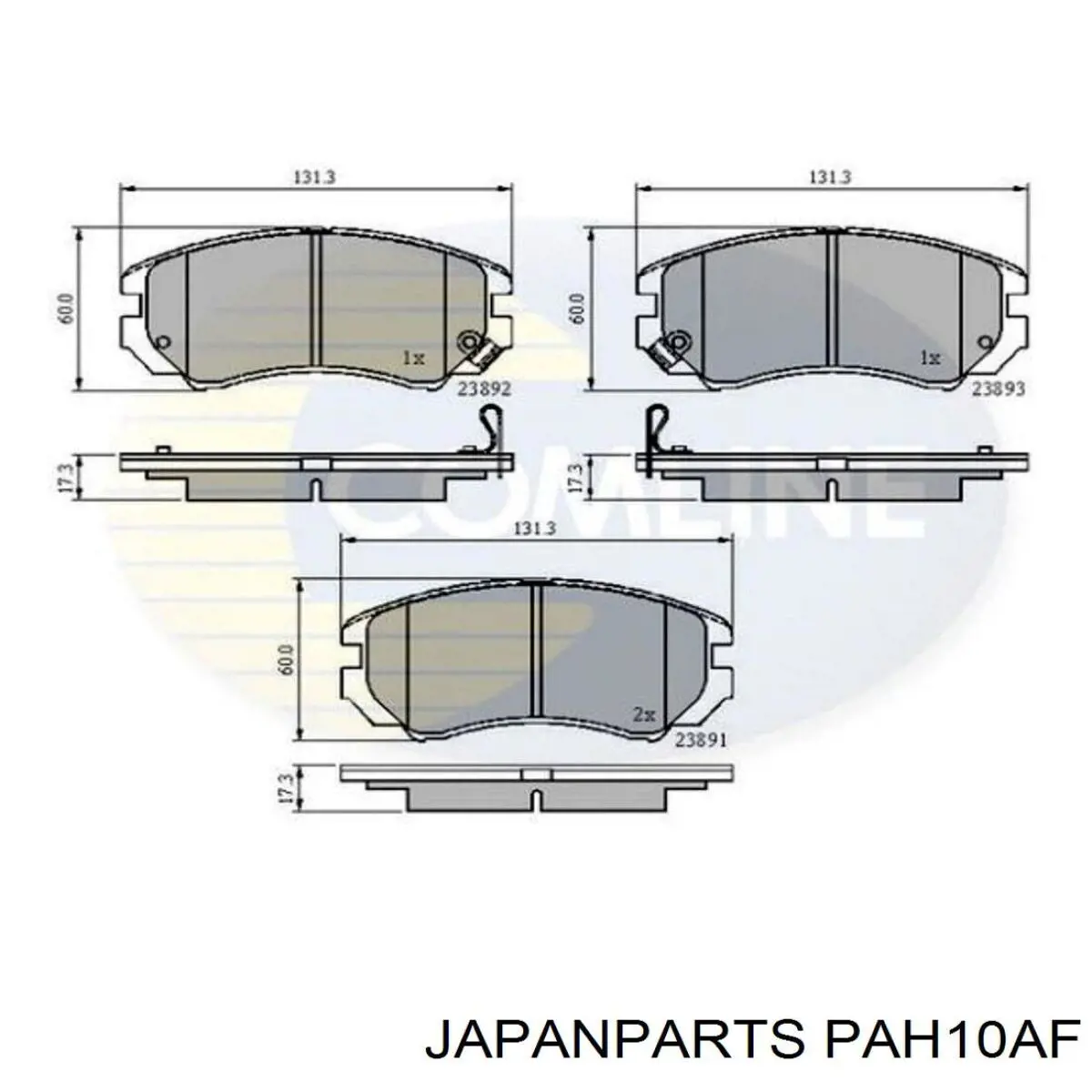 Тормозные колодки Japan Parts PAH10AF