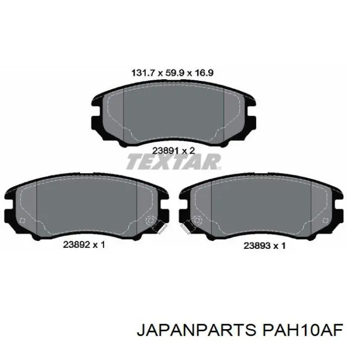 Колодки Japan Parts PAH10AF цена, от 16.63 USD