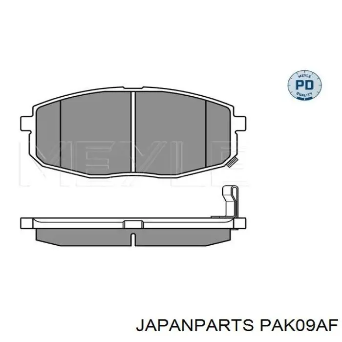 Передние тормозные колодки PAK09AF Japan Parts