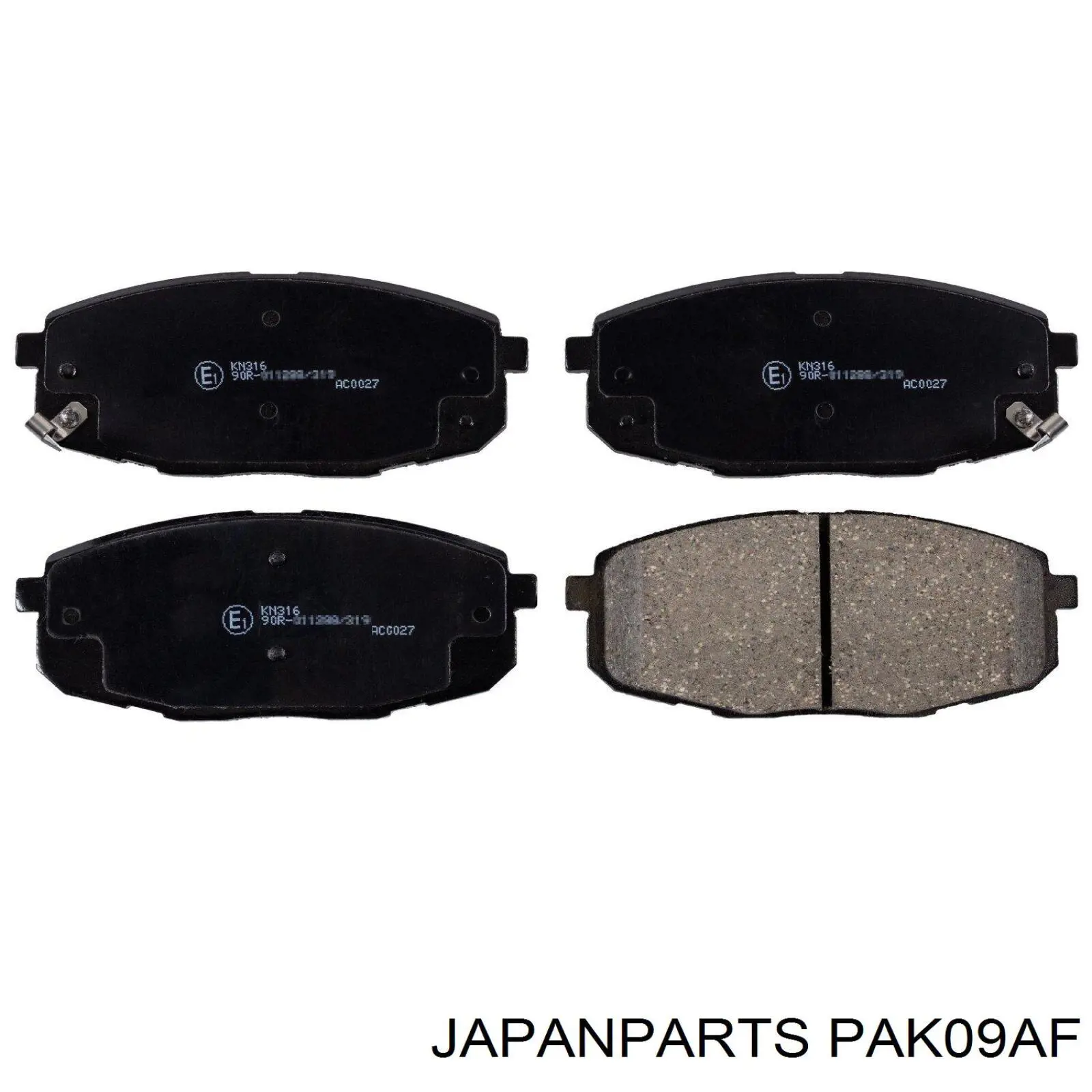 Купить PAK09AF Japan Parts Колодки тормозные
