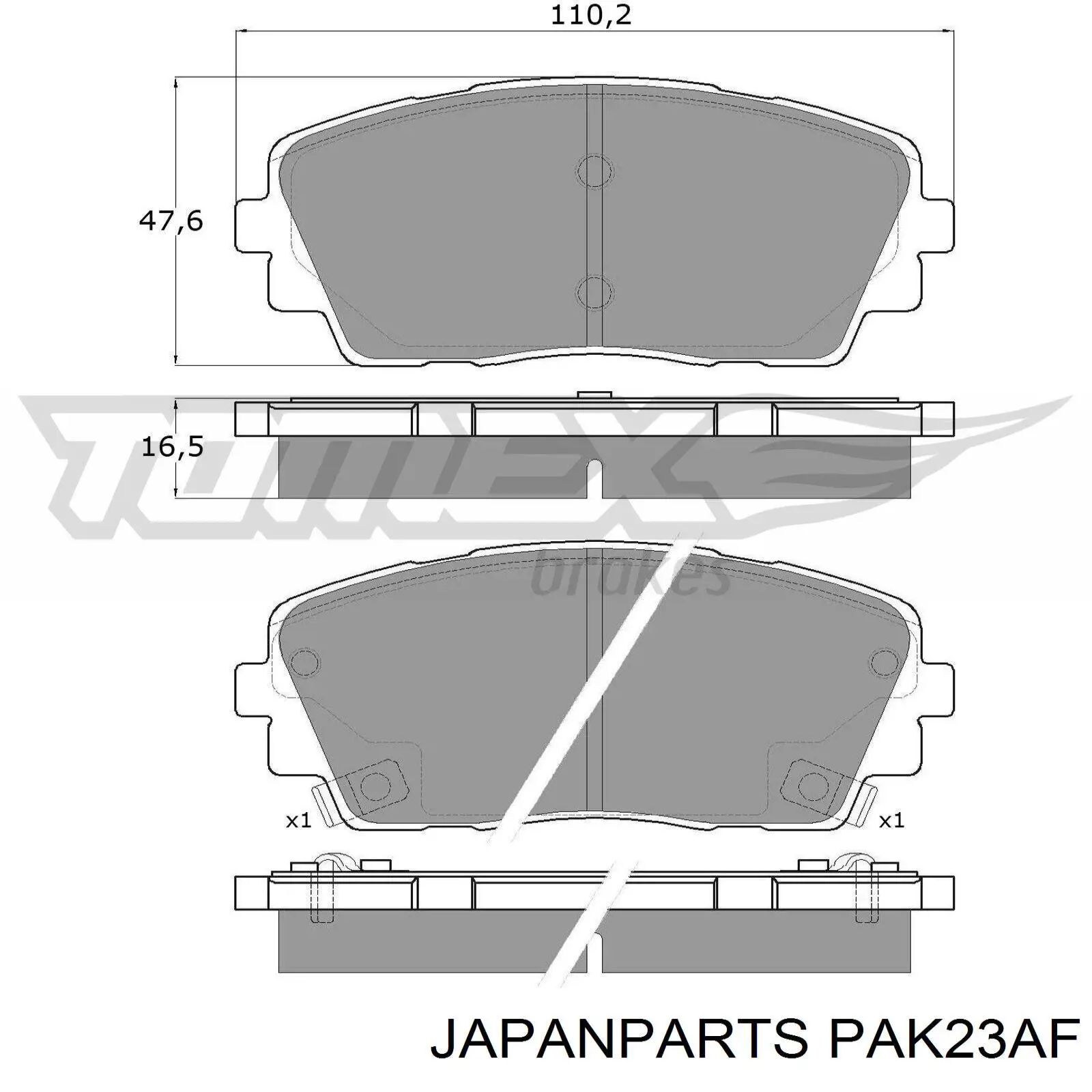 Передние тормозные колодки PAK23AF Japan Parts