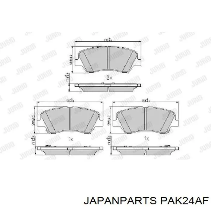 Тормозные колодки Japan Parts PAK24AF