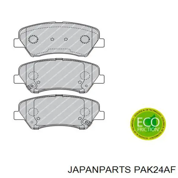 PAK24AF Japan Parts Колодки передние