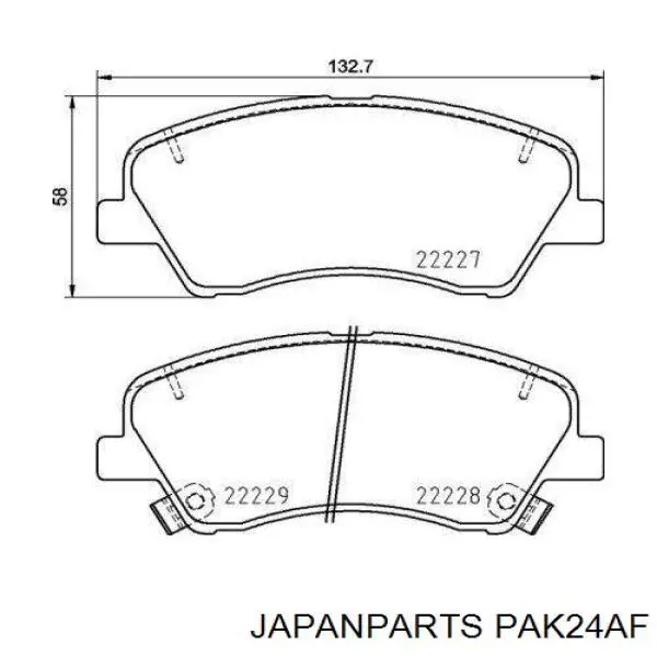 Колодки Japan Parts PAK24AF цена, от 20.17 USD