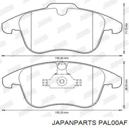 Колодки Japan Parts PAL00AF цена, от 23.45 USD