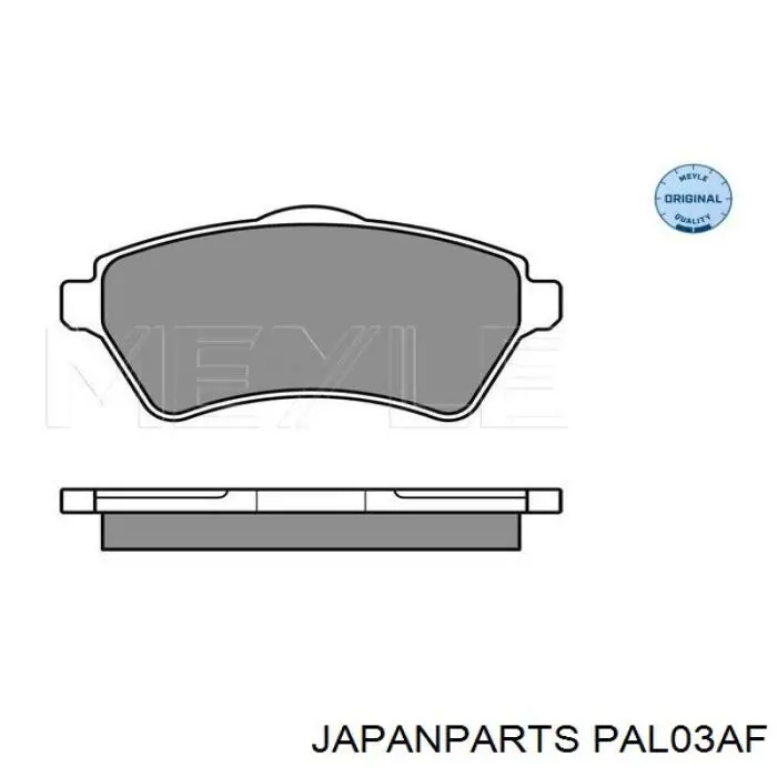 PAL03AF Japan Parts колодки тормозные передние дисковые