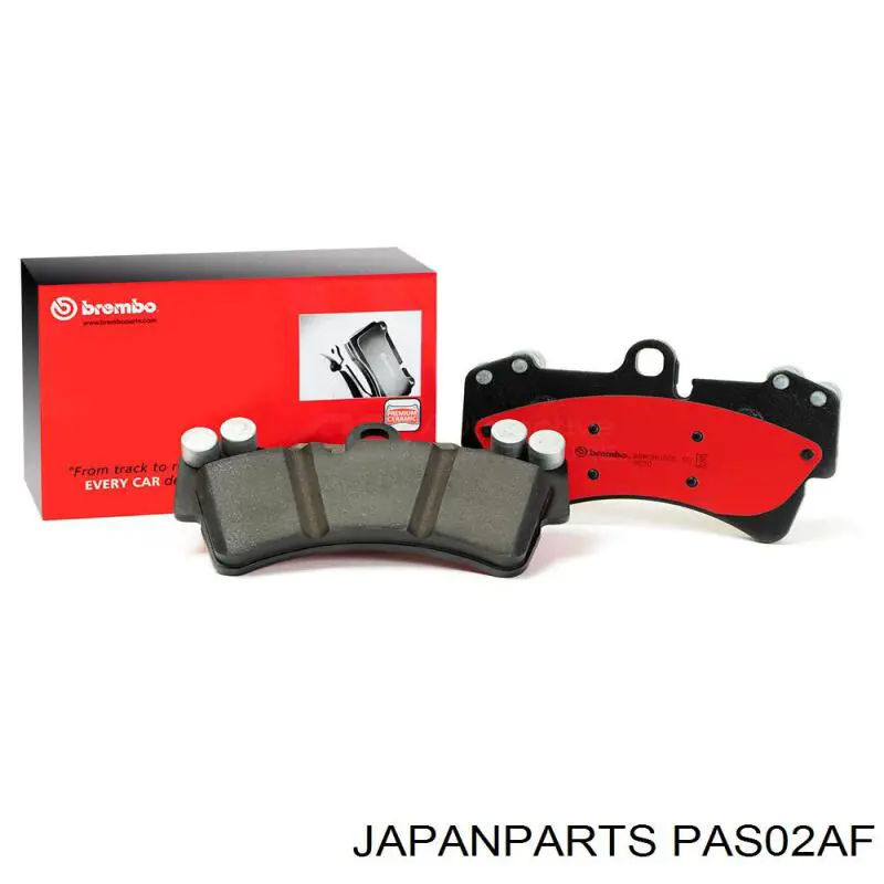 PAS02AF Japan Parts колодки тормозные передние дисковые