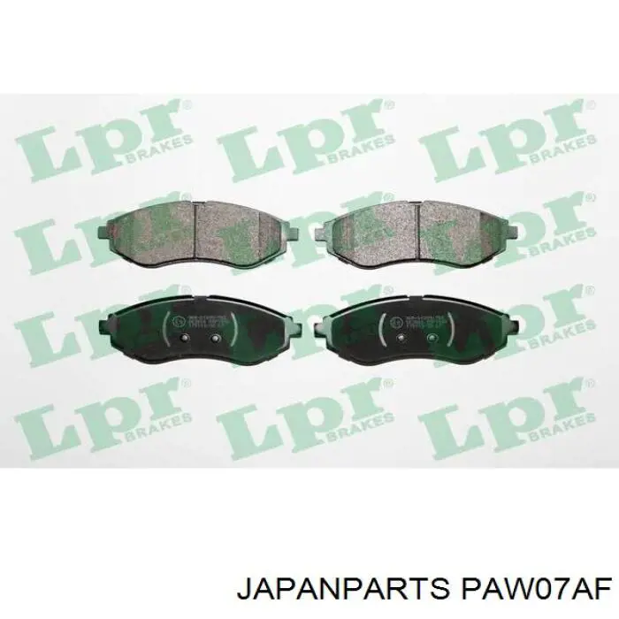 Колодки гальмівні передні, дискові PAW07AF Japan Parts
