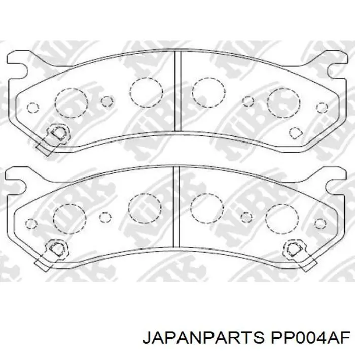 Купить PP004AF Japan Parts Колодки тормозные задние, дисковые