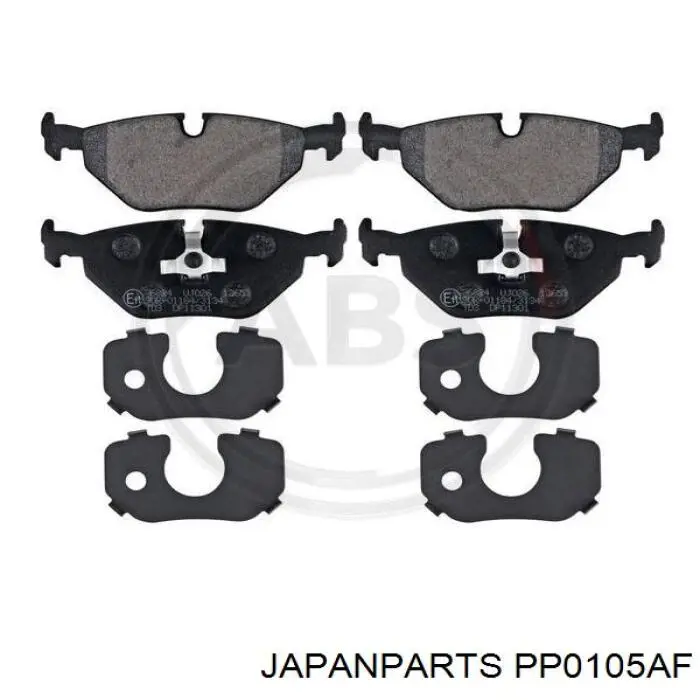 Задние тормозные колодки PP0105AF Japan Parts