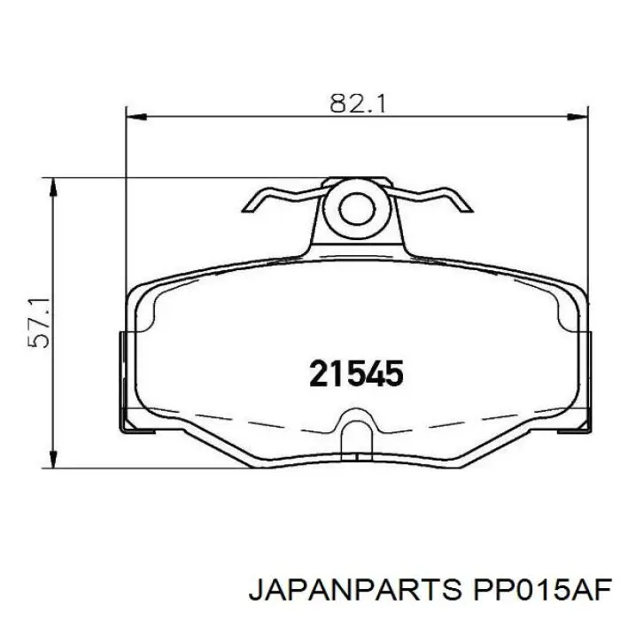 PP-015AF Japan Parts колодки тормозные задние дисковые
