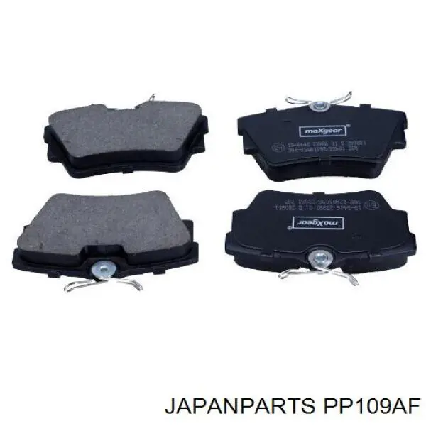 PP109AF Japan Parts колодки тормозные задние дисковые