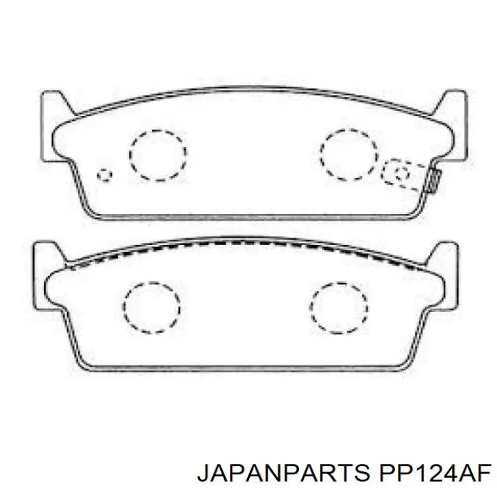 Задние тормозные колодки PP124AF Japan Parts