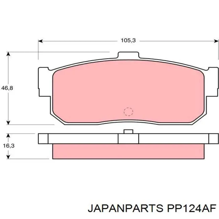 PP-124AF Japan Parts колодки тормозные задние дисковые