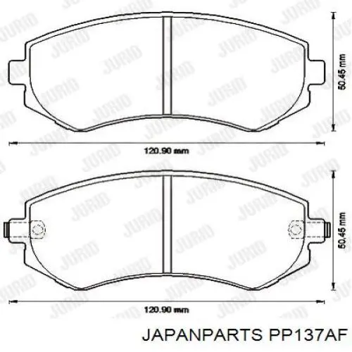 Передние тормозные колодки PP137AF Japan Parts