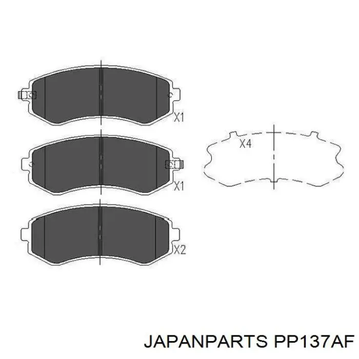 Купить PP137AF Japan Parts Колодки тормозные