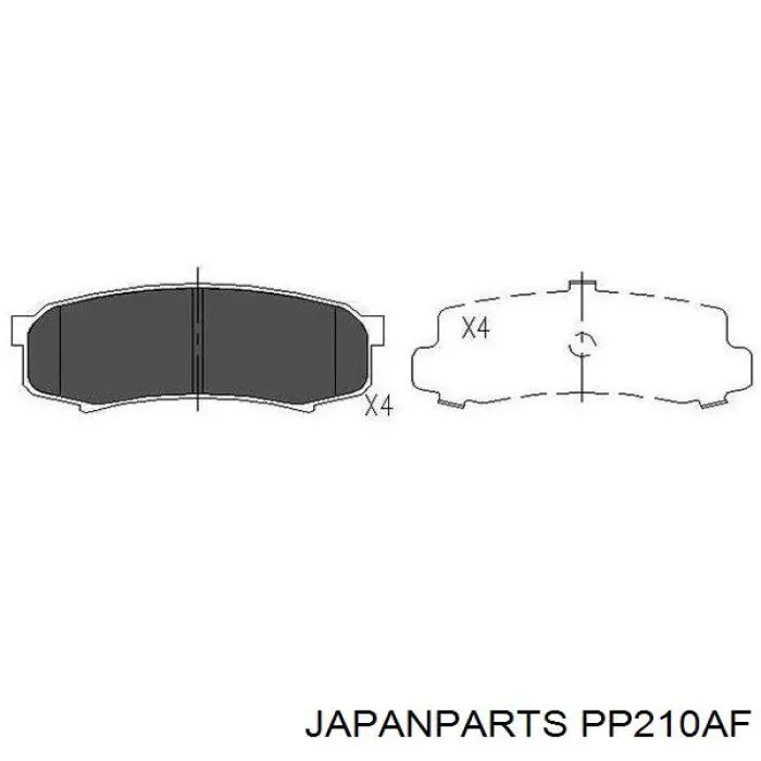 Купить PP210AF Japan Parts Колодки тормозные задние, дисковые