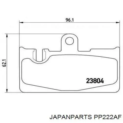 Колодки дисковые  Japan Parts PP222AF цена, от 12.93 USD
