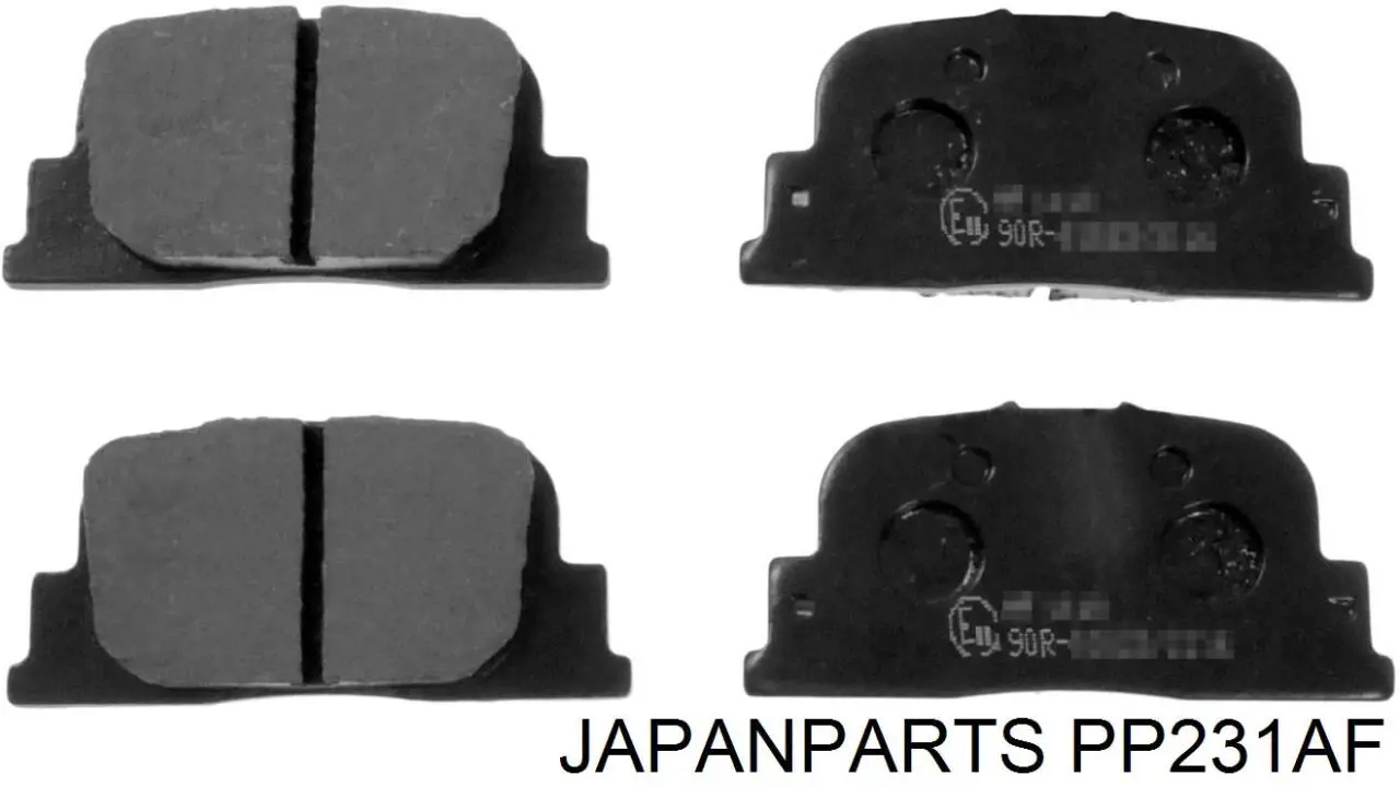 Задние тормозные колодки PP231AF Japan Parts