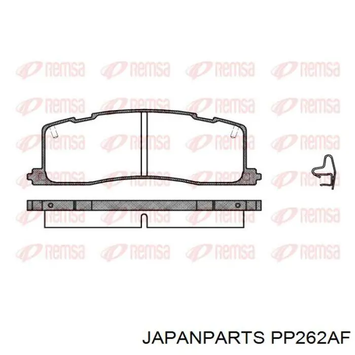 Задние тормозные колодки PP262AF Japan Parts