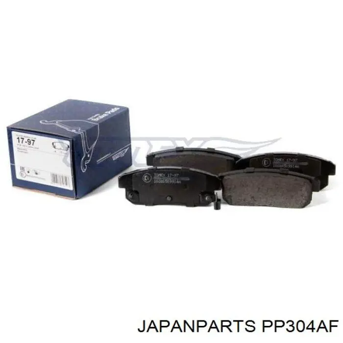 PP304AF Japan Parts колодки тормозные задние дисковые