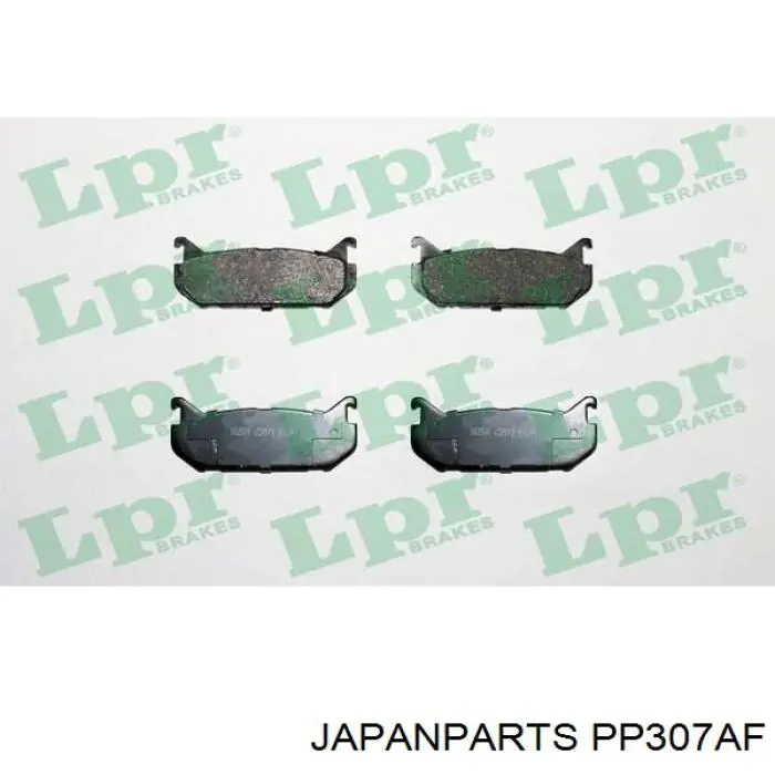 PP307AF Japan Parts колодки тормозные задние дисковые