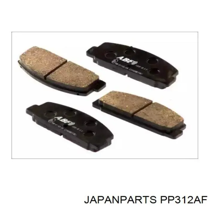 PP-312AF Japan Parts колодки тормозные задние дисковые