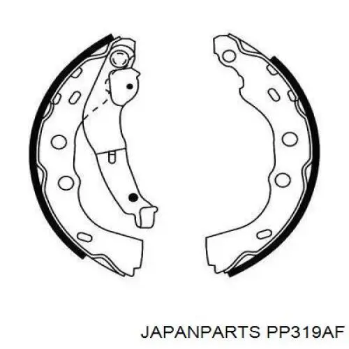 Задние дисковые колодки Japan Parts PP319AF