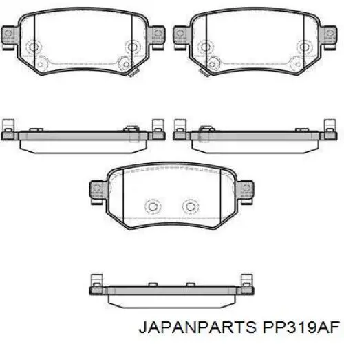 Купить PP319AF Japan Parts Колодки тормозные задние, дисковые