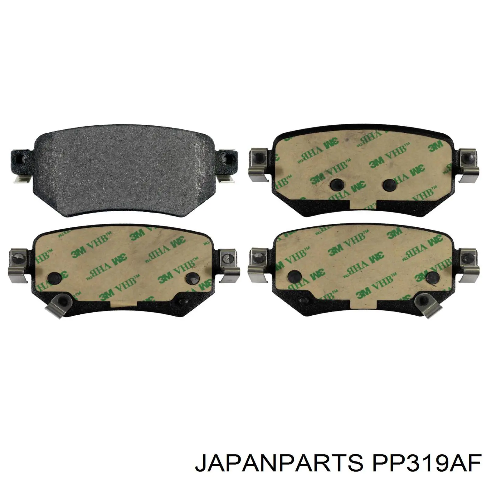 PP-319AF Japan Parts sapatas do freio traseiras de disco